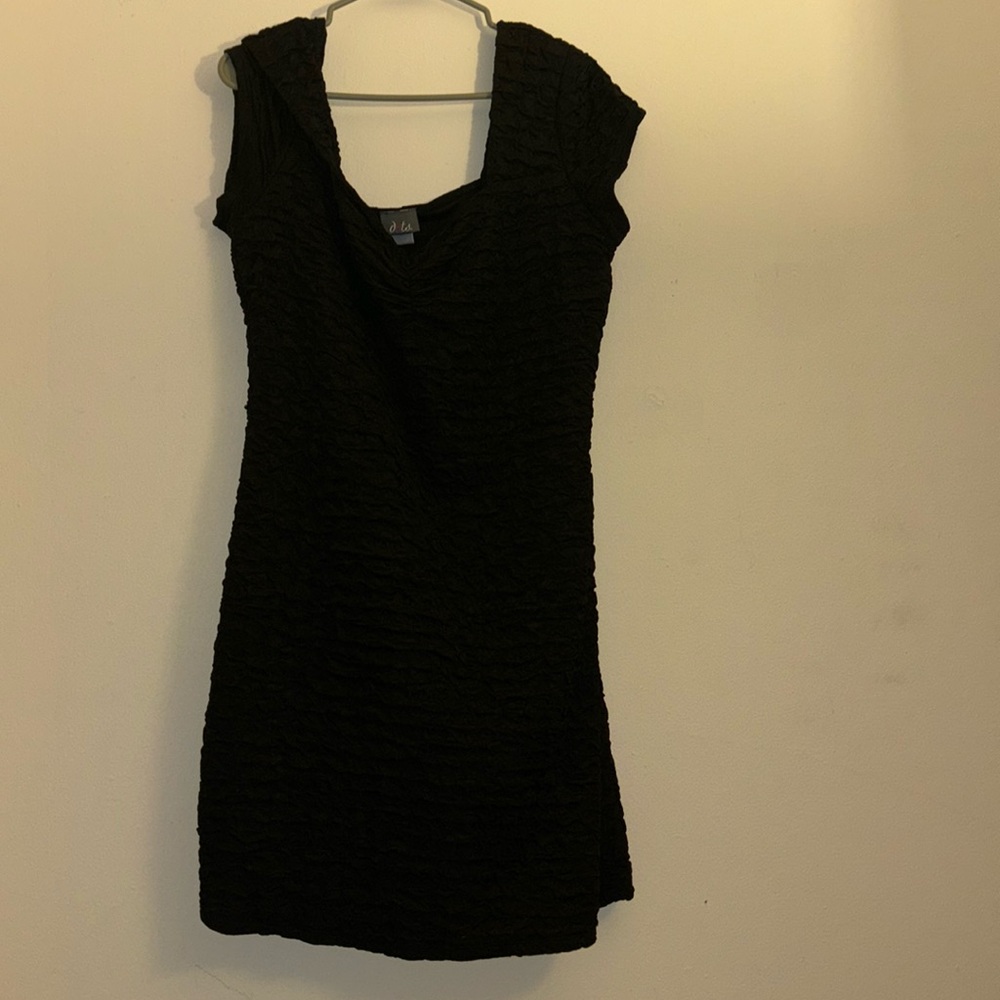 Black mini dress